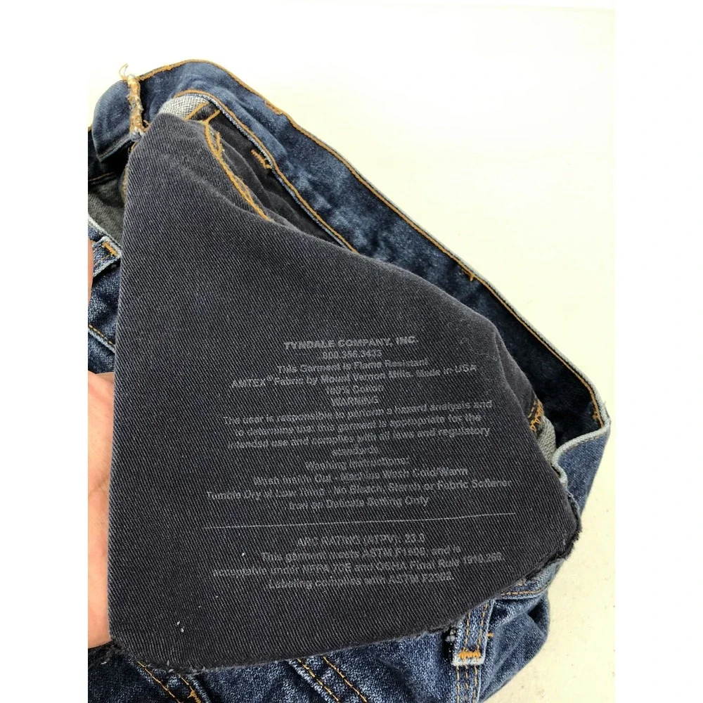 Tyndale FR Mens 38 X 30 Jeans Flame Resistance Made In USA 100% Cotton 36x30